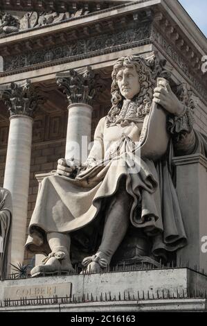 STATUE DE COLBERT À L'ASSEMBLEE NATIONALE, PARIS Banque D'Images