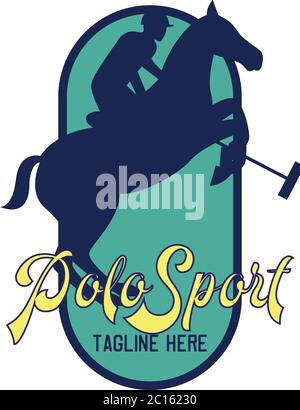 logo polo sport avec espace de texte pour votre slogan / ligne de marquage, illustration vectorielle Illustration de Vecteur