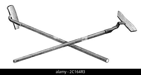 illustration de deux types de pelle du xviiie siècle. Publié dans 'A Diderot Pictorial Encyclopedia of Trades and Industry. Fabrication et la technologie Banque D'Images