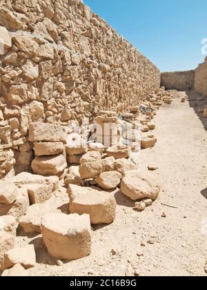 Ruines du château d'Hérode à Massada, forteresse Israël Banque D'Images