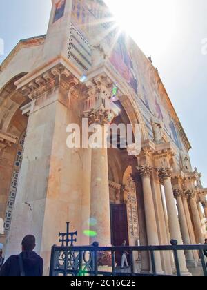 L'église de toutes les nations ou basilique de l'agonie, est une église catholique romaine près du jardin de Gethsemane au Mont d'Oli Banque D'Images