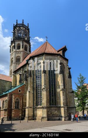 Extérieur de l'église catholique Saint-Ludgeri, Münster, Allemagne Banque D'Images