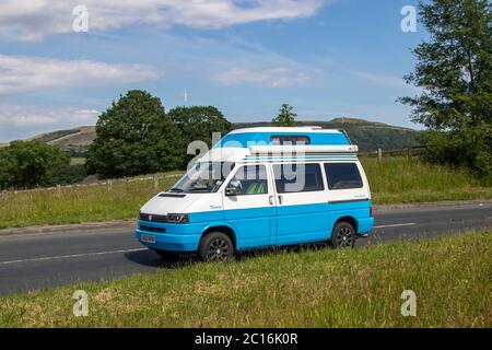 1992 90s VW Volkswagen transporter 57 D SWB auto-Sleeper; Touring Caravans et Motorhomes, camping-cars, véhicule de loisirs RV, vacances en famille, vacances Caravanette, vacances en caravane, vie sur la route, Banque D'Images