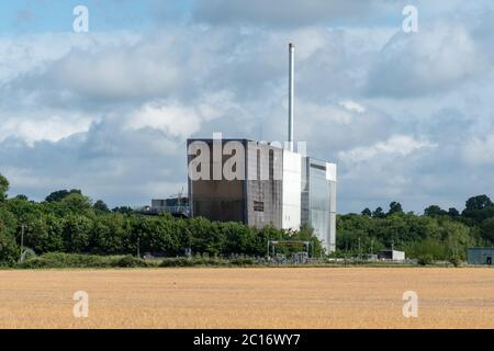 Chineham Incinerator, une installation d'élimination des déchets et de récupération d'énergie, dans le Hampshire, au Royaume-Uni Banque D'Images