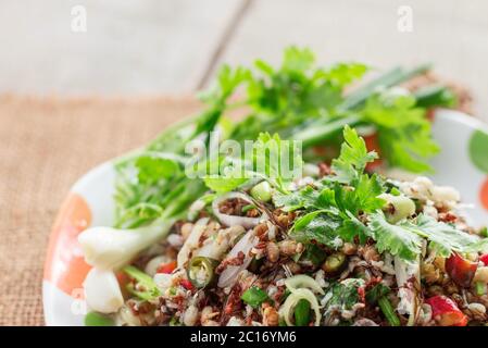 Œufs de cuisine thaïlandaise. Banque D'Images