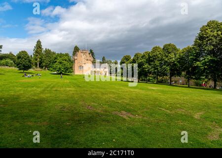 Château de Crathes, Aberdeenshire, Écosse, Royaume-Uni, 20 août 2019. Château et parc de Crathes. Banque D'Images