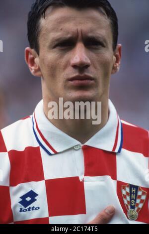 GROSSBRITANNIEN. 29 avril 2020. Football, firo: Championnat d'Europe de football 23.06.1996 Euro 1996 quart de finale, phase de knockout, archive photo, archive images Allemagne - Croatie 2: 1 Mario Stanic, demi-figure, portrait | usage dans le monde crédit: dpa/Alay Live News Banque D'Images