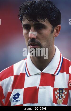 GROSSBRITANNIEN. 29 avril 2020. Football, firo: Championnat d'Europe de football 23.06.1996 Championnat d'Europe d'Europe 1996 quarts de finale, phase de knock, archive photo, archive images Allemagne - Croatie 2: 1 Nikola Jerkan, demi-figure, portrait | usage dans le monde crédit: dpa/Alay Live News Banque D'Images