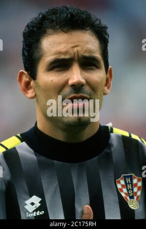 GROSSBRITANNIEN. 29 avril 2020. Football, firo: Championnat d'Europe de football 23.06.1996 Euro 1996 quart de finale, phase de knockout, archive photo, archive images Allemagne - Croatie 2: 1 Drazen Ladic, demi-figure, portrait | usage dans le monde crédit: dpa/Alay Live News Banque D'Images