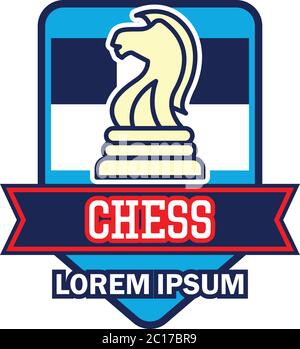 logo chess avec espace de texte pour votre slogan / ligne de balise, illustration vectorielle Illustration de Vecteur