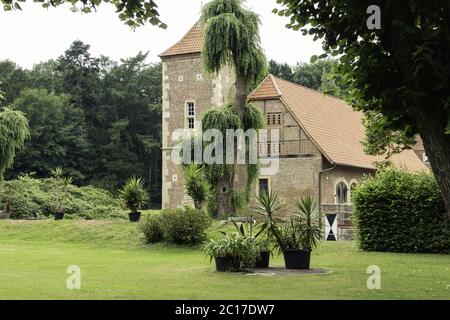 Château de Hülshoff près de Havixbeck, région de Münster, Rhénanie-du-Nord-Westphalie, Allemagne Banque D'Images