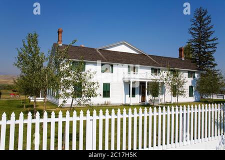 Ranch House, site historique national Grant-Kohrs Ranck, ville de Deerledge, Montana, États-Unis Banque D'Images