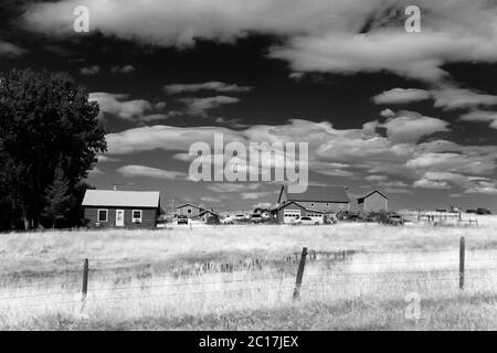 Ferme près de Ronan, région de Missoula, Montana, États-Unis Banque D'Images