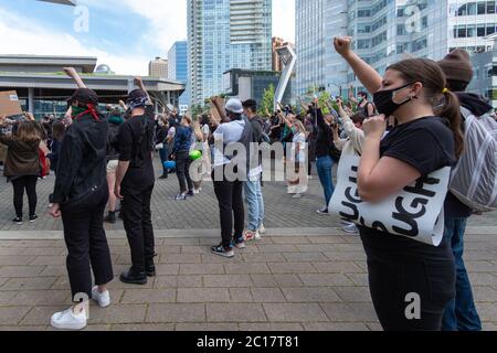 Manifestations de George Floyd, Vancouver, Canada Banque D'Images
