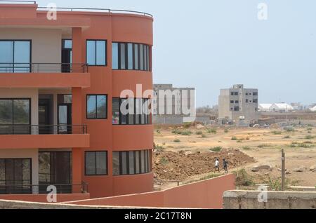 Boom de la construction pétrolière à Dakar, Sénégal Banque D'Images