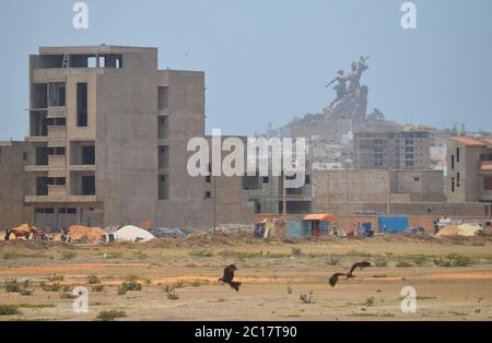 Boom de la construction pétrolière à Dakar, Sénégal Banque D'Images