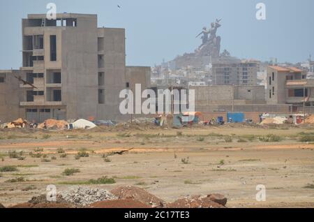 Boom de la construction pétrolière à Dakar, Sénégal Banque D'Images