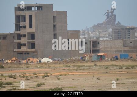 Boom de la construction pétrolière à Dakar, Sénégal Banque D'Images