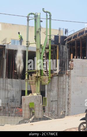 Boom de la construction pétrolière à Dakar, Sénégal Banque D'Images