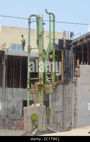 Boom de la construction pétrolière à Dakar, Sénégal Banque D'Images