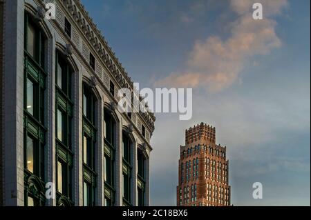 Tours du centre-ville de Detroit, MI Banque D'Images