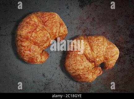 croissants sur sols en béton. Banque D'Images