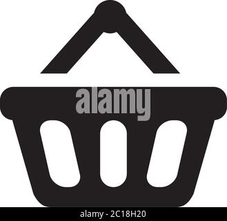 Dans l'icône Panier Style plat Icône vecteur pour les applications, les sites Web, l'interface utilisateur. Icône noire illustration vectorielle. Illustration de Vecteur