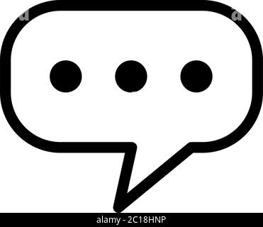 Dans l'icône de la ligne Bulle Style Télévision vecteur pour les applications, sites Web, l'interface utilisateur. Icône noire Vector Illustration Illustration de Vecteur