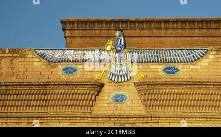 Faravahar, symbole zoroastrien Banque D'Images