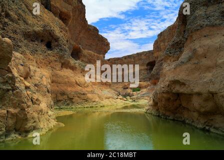 Canyon de Sesriem de la rivière Tsauchab, Sossusvley Namibie Banque D'Images