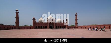 Salle de prière de Badshahi ou Mosquée impériale, Lahore Pakistan Banque D'Images