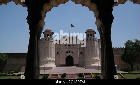 Porte d'Alamgiri du fort de Lahore, Punjab, Pakistan Banque D'Images