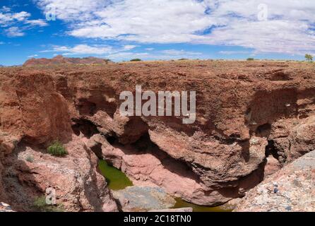 Canyon de Sesriem de la rivière Tsauchab, Sossusvley, Namibie Banque D'Images