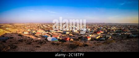 Vue aérienne sur Hargeisa, la plus grande ville du Somaliland en Somalie Banque D'Images