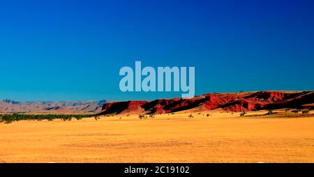 Dunes pétrifiées au coucher du soleil dans le désert de Namib Banque D'Images