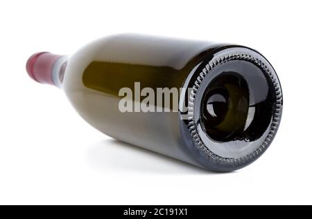 Bouteille de vin isolée Banque D'Images