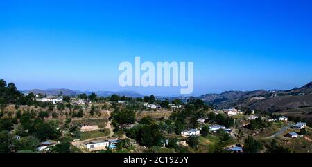 Vue panoramique aérienne de Mbabane, Swaziland Banque D'Images