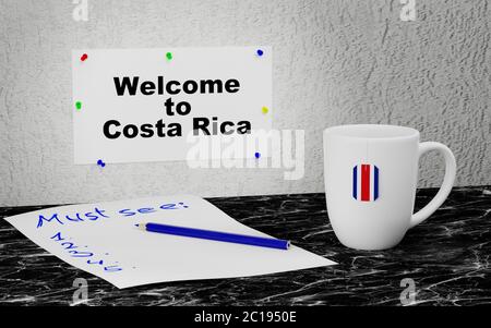 Bienvenue au Costa Rica Banque D'Images