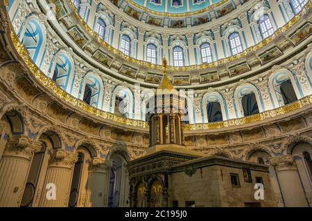 Intérieur de la cathédrale de Résurrection du monastère de la Nouvelle Jérusalem, Istra, Russie Banque D'Images