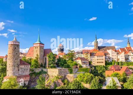 Ancienne ville historique de Bautzen en Saxe, Allemagne Banque D'Images