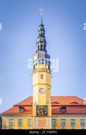 Hôtel de ville dans la vieille ville de Bautzen en Saxe, Allemagne Banque D'Images