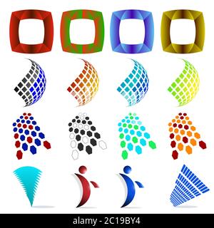 Icônes web abstraites, logos vectoriels Illustration de Vecteur