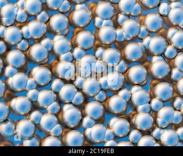 Sphères métalliques arrière-plan abstrait géométrique, formes primitives. illustration 3d Banque D'Images