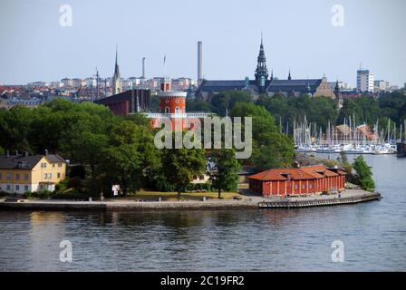 Suède, Stockholm, la vieille ville et le musée Vasa Banque D'Images