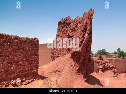 Ruines de la muraille de la ville de Zinder, Niger Banque D'Images