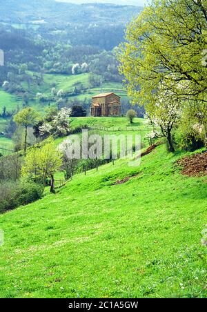 Église préromane de Santa Cristina de Lena. Pola de Lena, Asturies, Espagne. Banque D'Images