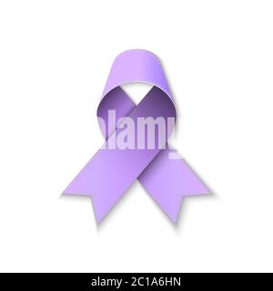 Ruban de couleur periwinkle. Sensibilisation au cancer de l'œsophage. Concept de santé et de médecine. Illustration vectorielle. Illustration de Vecteur