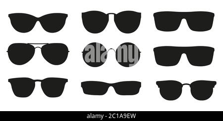 De nombreux types de lunettes. Collection mode ensemble lunettes isolées. Illustration de Vecteur