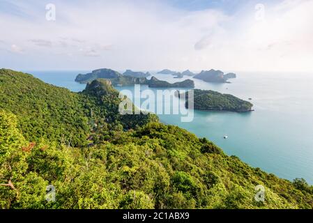 Vue en grand angle Mu Ko Ang Thong Banque D'Images