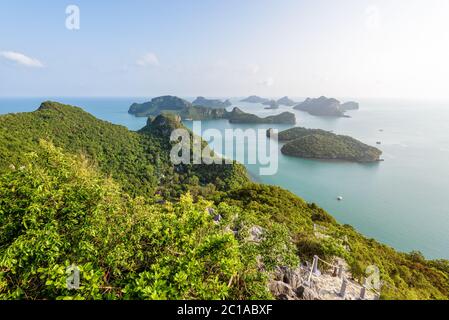 Vue en grand angle Mu Ko Ang Thong Banque D'Images